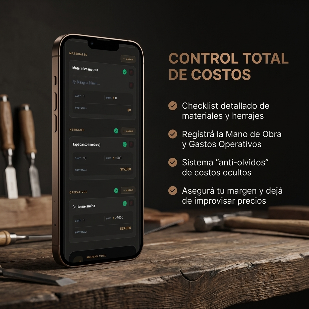 App Gestión de Proyectos de Melamina