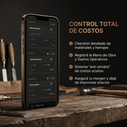 App Gestión de Proyectos de Melamina